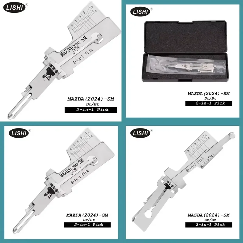 Lishi 2-in-1 Lock Pick Lishi Mazda2024-SM for 2024+ 2-In-1 Pick Decoder 10 Cut Door