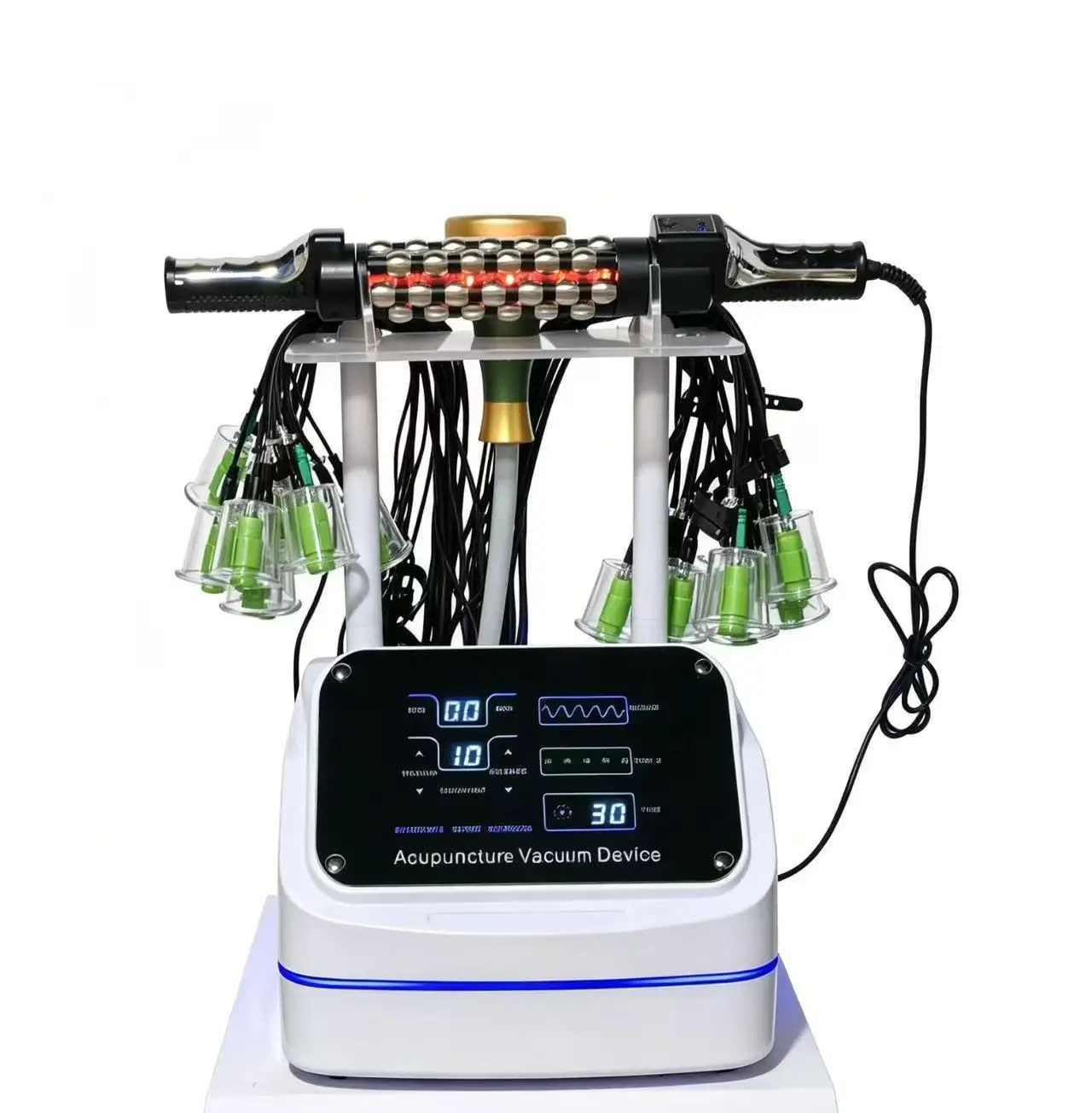 Intelligent Meridian Instrument EMS Physiotherapy Microelectric Heating Meridian Massage Muscle Relaxation Electric Beads Roller