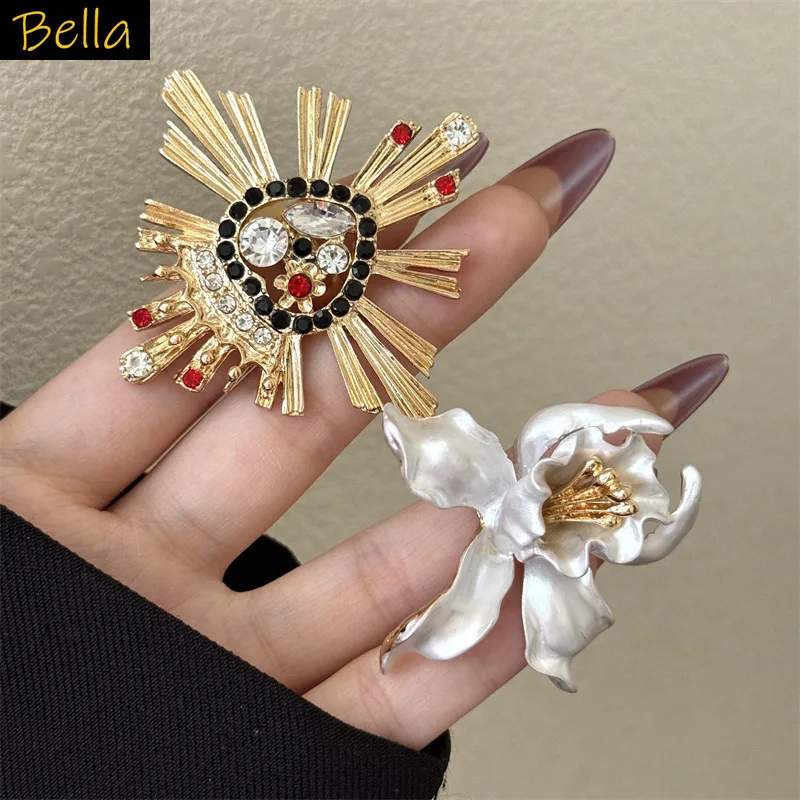 

fashion large adjustable ring for women unique jewelry flower petals ring