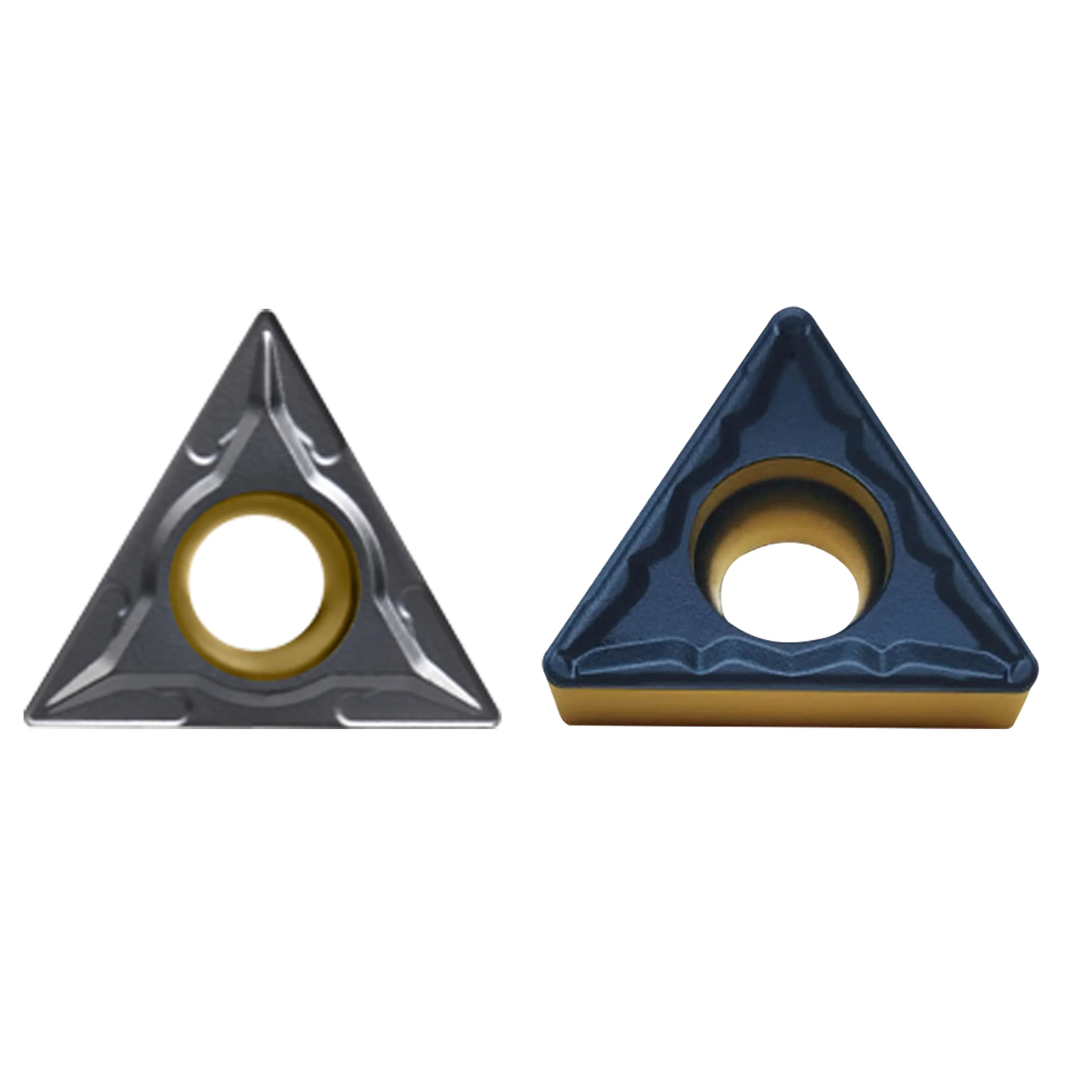 Herramientas de torno de Metal CNC HS8125, TCMT16T304-MP de alta calidad, cuchillas triangulares de carburo, insertos de doble Color, para acero