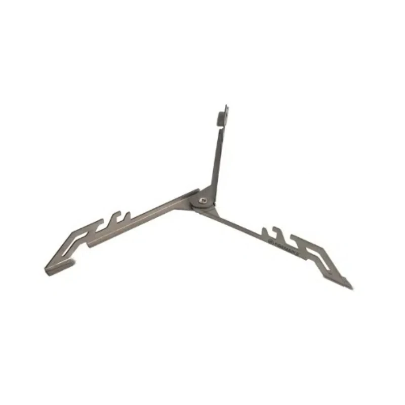 9.2g Titanium metal outdoor camping gas tank support - Foldable fuel stabilizer - Gas tank tripod holder - Support bracket view 6