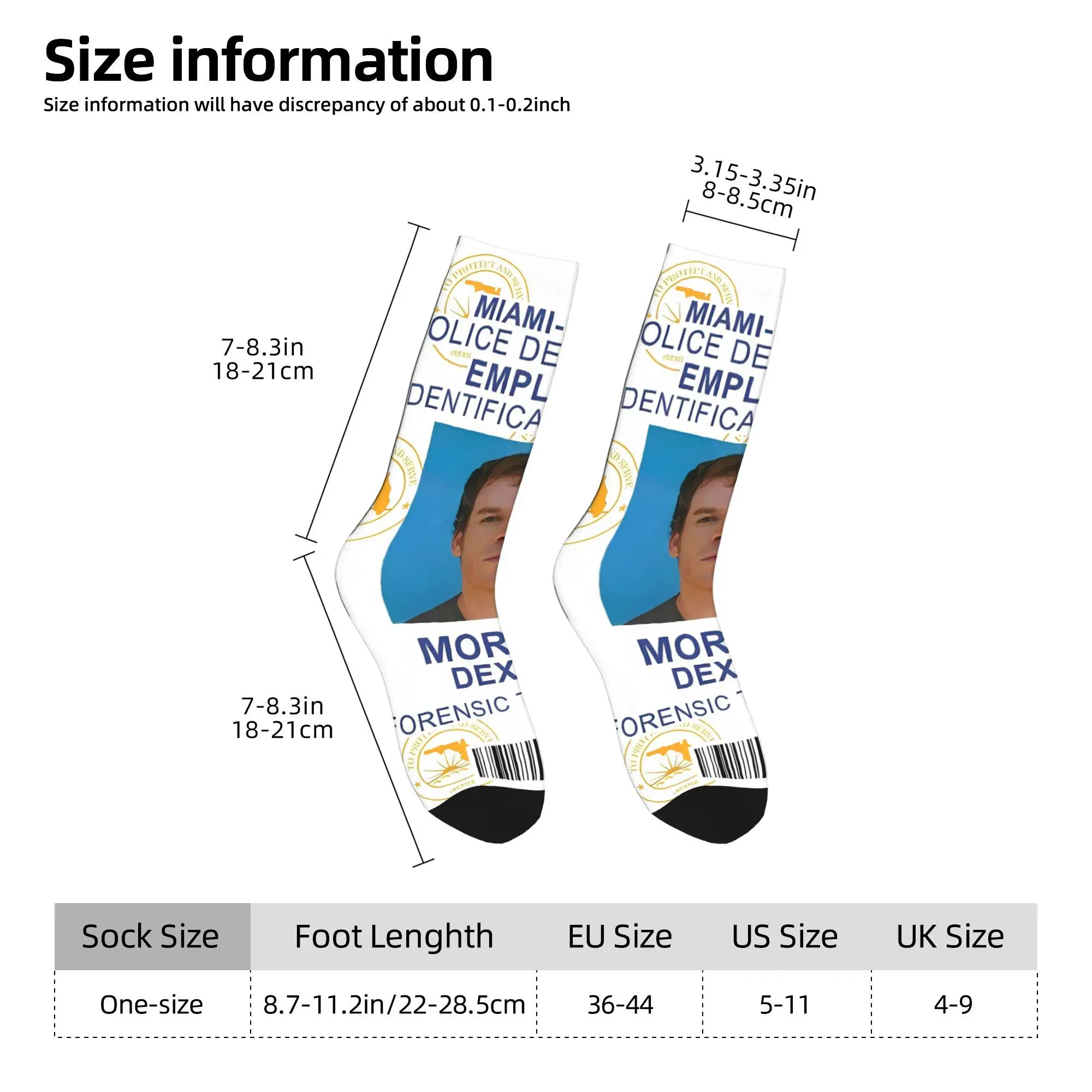 Dexter Morgan Show Tv Socks جوارب شتوية عتيقة للنساء والرجال جودة الجوارب تصميم تسلق جوارب مضادة للانزلاق