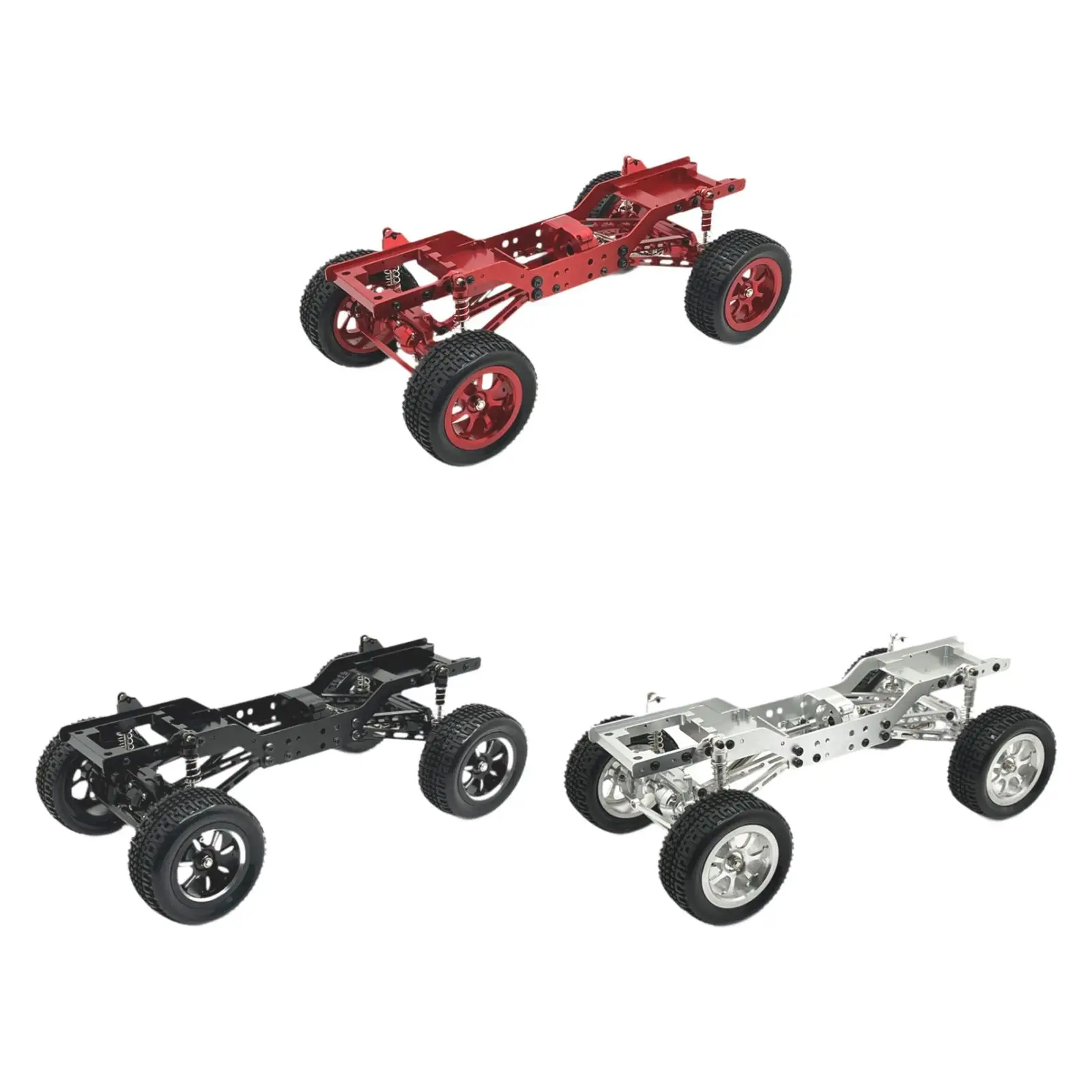 Metal RC Body Chassis Frame DIY Easy to Install Aluminum Frame Chassis Kit 1/12 4WD Frame Kit for MN168 1:12 Model Car Upgrade