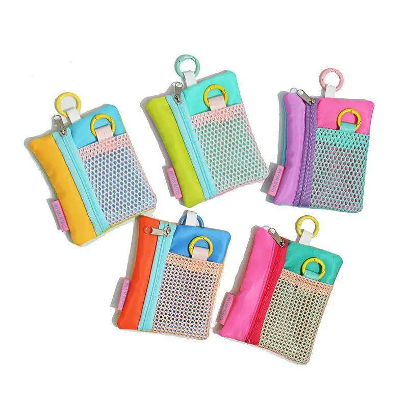1 Stück Tragbare Dopamin-Kontrast-Netz-Kartenhülle Handy-Lanyard Handgelenkschlaufe Handgewebte Kleingeldtasche Schlüsselanhänger – Detail 7
