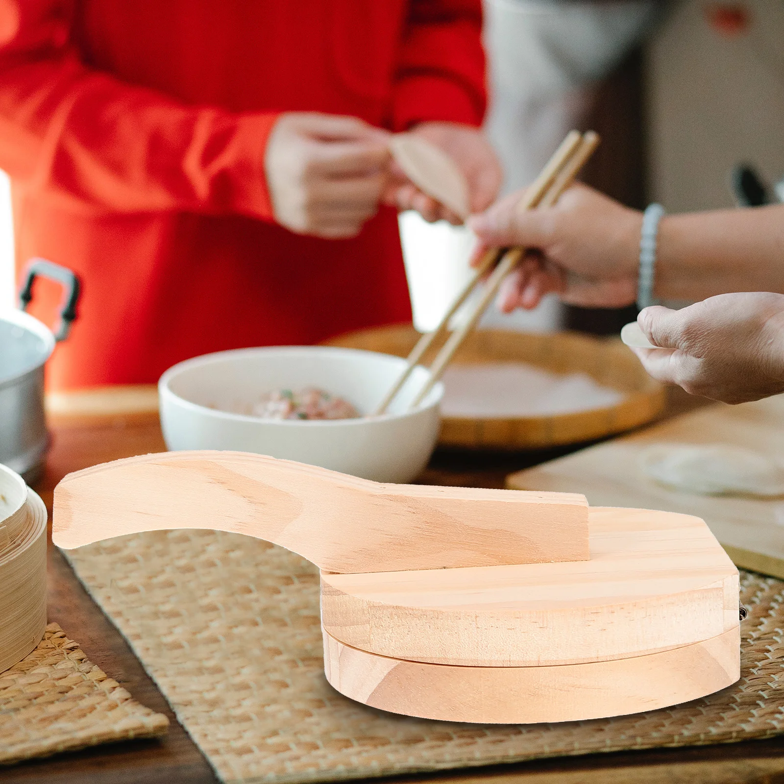 

Dumpling Skin Presser Long Handle Dough Pastry Tool For Cake Skin Pressing Tool Cake Roti Biscuit Making Kitchen Gadget