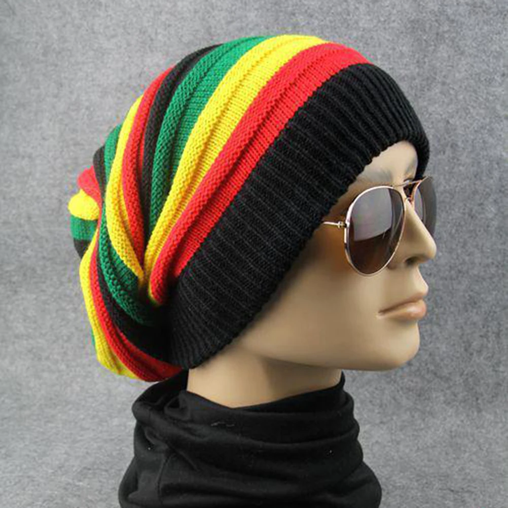 

Soft Stretchy Winter Beanie Hat Hand-Knitted Feel Warm Acrylic Fiber Inner Lined Knit Cap for Cold Weather One Size Fits Most