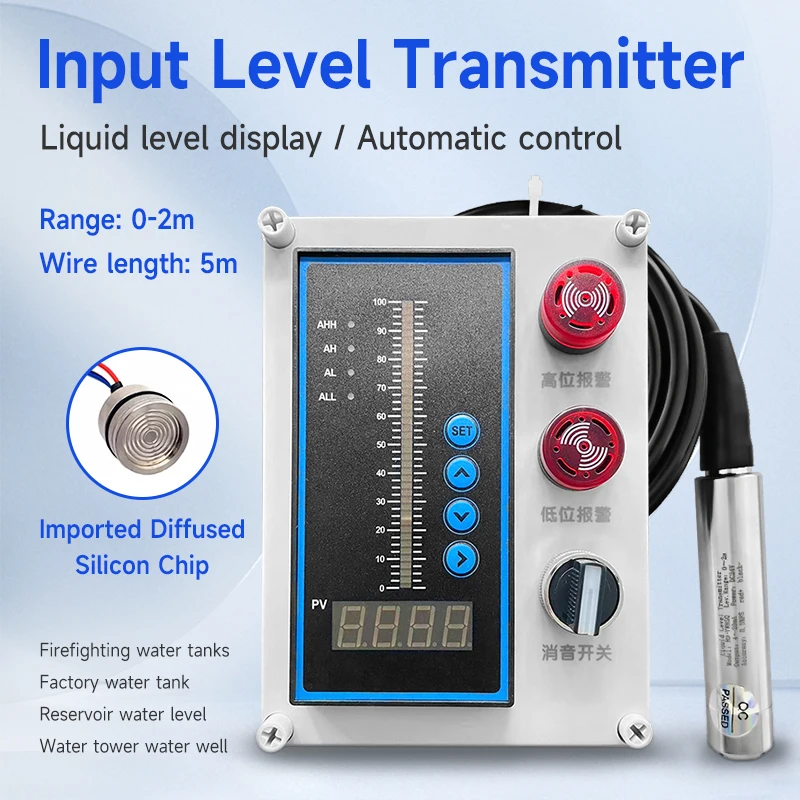 Low Cost Submersible Stainless Steel Input Transmitter Water & Liquid Level Measuring Instrument