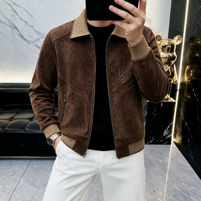 Autumn Winter Vintage Jacket for Men Fashion Windproof Casual Business Coat High Quality Social Streetwear Men Clothing