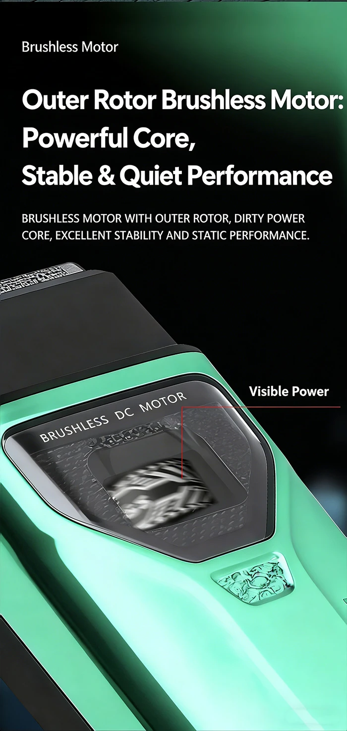 KEMEI KM-T299 Barttrimmer Professioneller Doppelfolien-Rasierer LCD-Display Rasierer Externer Rotor Bürstenloser Motor Barttrimmer für Männer – Detail 5