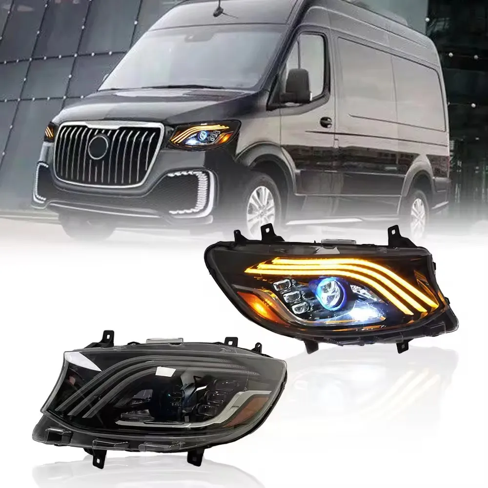 FARWIDE Smoke Head Light Lamp  Led Light Taillight for Sprinter Headlights of 'Maybach 2019-2023