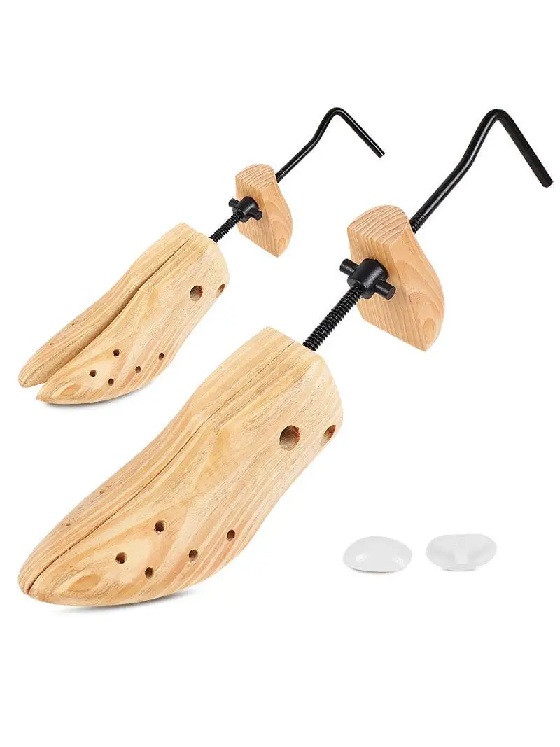 Adjustable Wooden Shoe Tree Lasting Device Extendable Flat Bottom High Heel Shoe Stretching Tool for Men And Women