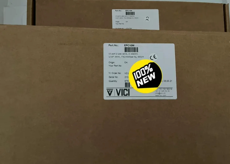 Brand new VICI Valco EPC-10W switching valve (10-port, 2-position).