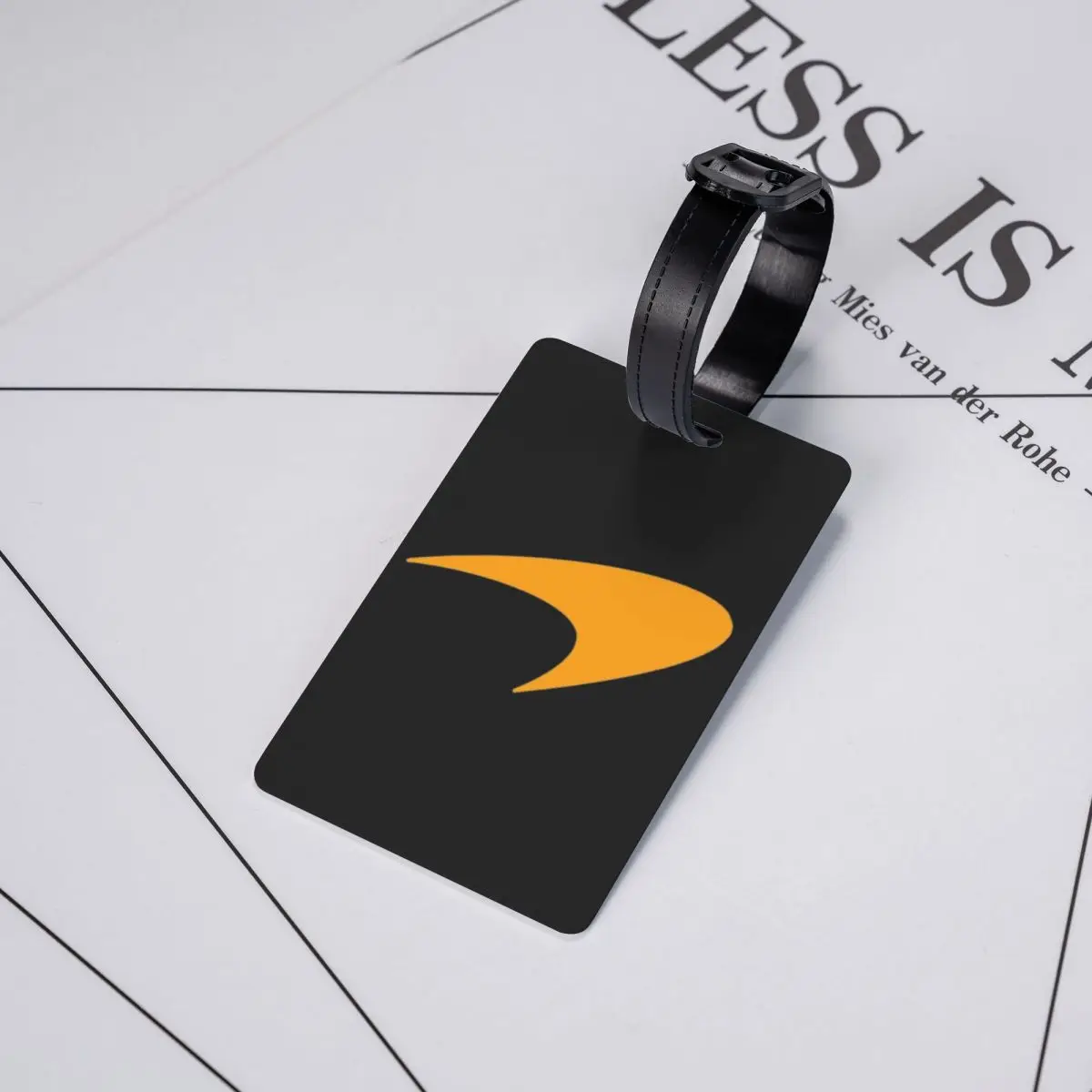 M-McLarens البابايا شعار علامات الأمتعة حقيبة اكسسوارات السفر لطيف الأمتعة الصعود علامة التسمية حامل معرف اسم العنوان #5