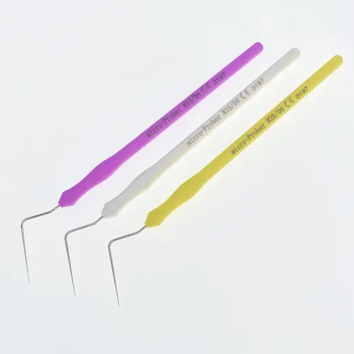 Imagen 2 del producto Abridor de orificios Micro-Prober.04 # 10 # 15 # 20 herramienta de punta de metal Dental Endo 3 unids/set