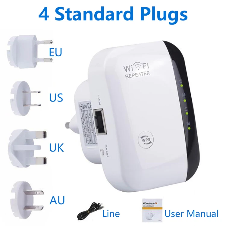 Custom Signal Amplifier Wi-fi Booster Access Point Wlan Repeater 300mbps  2.4G Wireless Wifi Repeater
