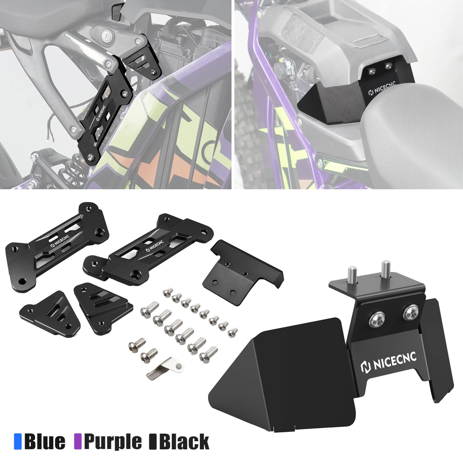 

NICECNC For Sur-Ron Surron Light Bee X S L1E Segway X160 X260 Motocross Battery Lock Increase Code & 5cm Rise Seat Riser Bracket