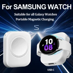 Reloj inalámbrico magnético 2024, Cargador rápido portátil USB tipo C para Samsung Galaxy Watch 6 5 3 4 3 2 1 Pro Classic LTE Universal