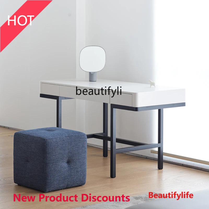MM45 45 Modern Simple Desk Nordic Minimalism Matte Walnut Desk Makeup Dressing Table