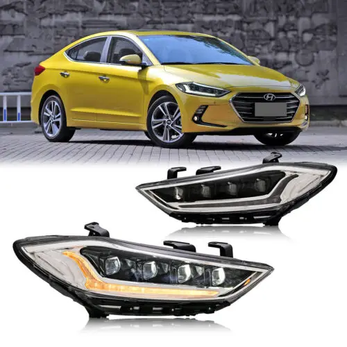 

LED Sequential Headlights For Hyundai Elantra 2016 2017 2018 2019 2020 Front Lamps Assembly