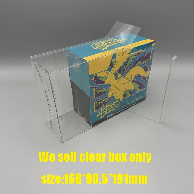 For ETB | Clear Protective Case - Fits US Version Ascended Heroes Elite Trainer Box Dustproof  Scratch-Resistant
