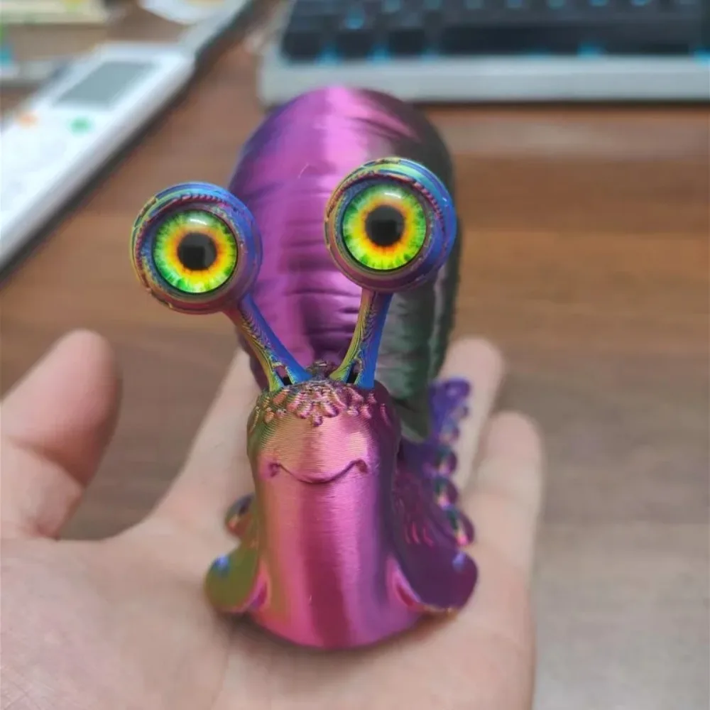6cm/10cm Colorful Snail Figure Animal Model Desktop Decoration Articulated Figure Ornament Funny Doll Toy Gift