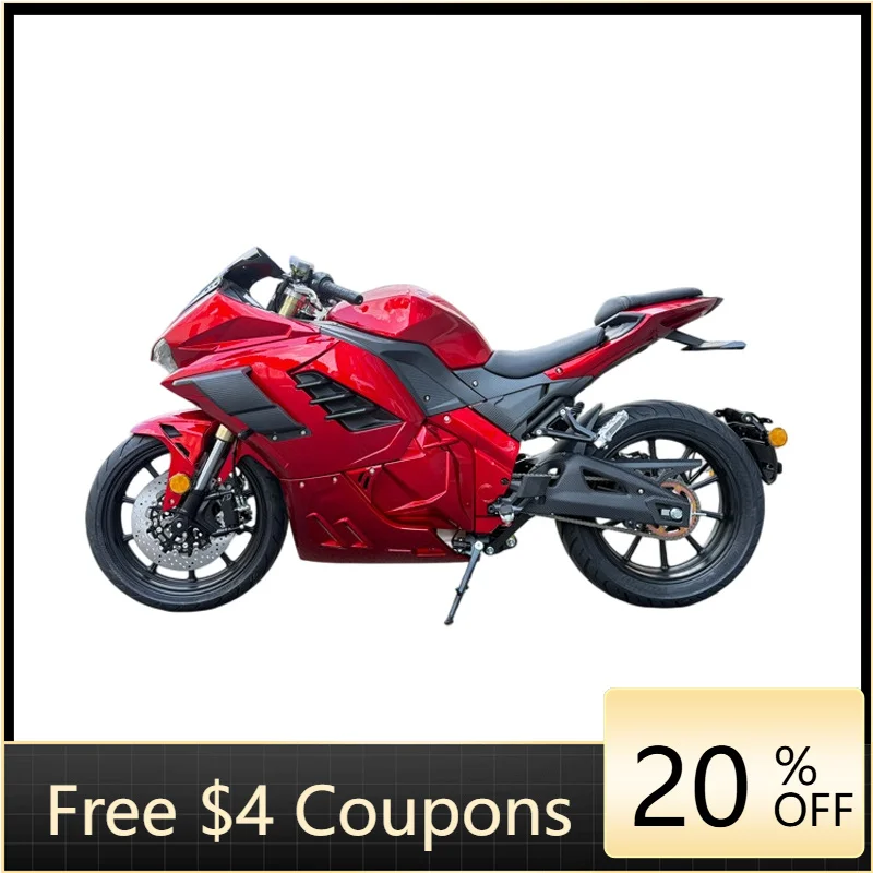 YzhgbHigh-speed 5000W electric motorcycle 130km/h retro electric sports motorcycle, adult electric moped