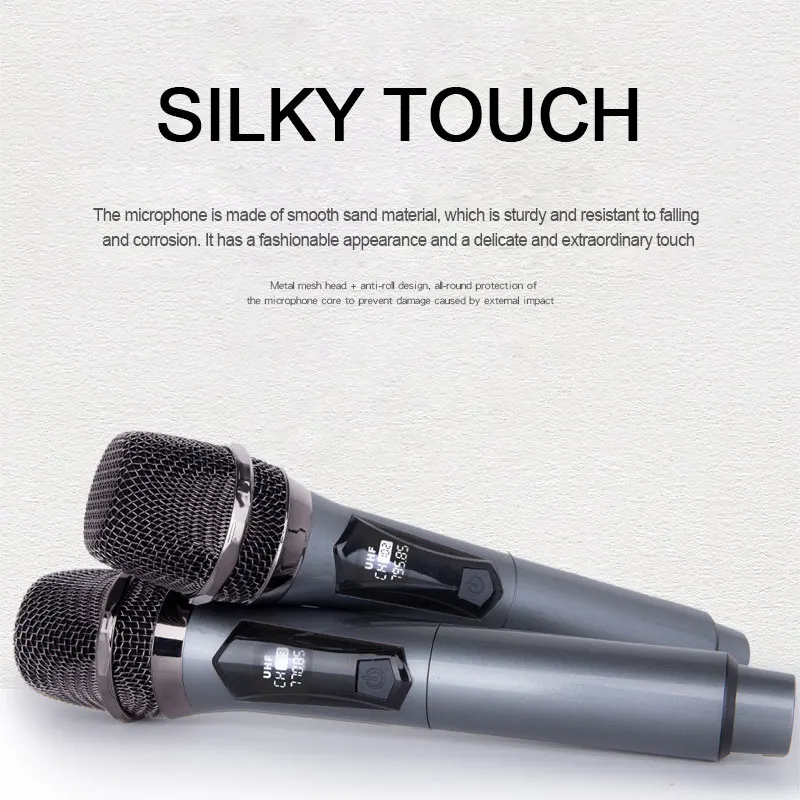 Wireless Microphone Karaoke Dynamic VHF Handheld Professional Mic For Sing Party Speech Church Club Show Meeting Room Kids Gift