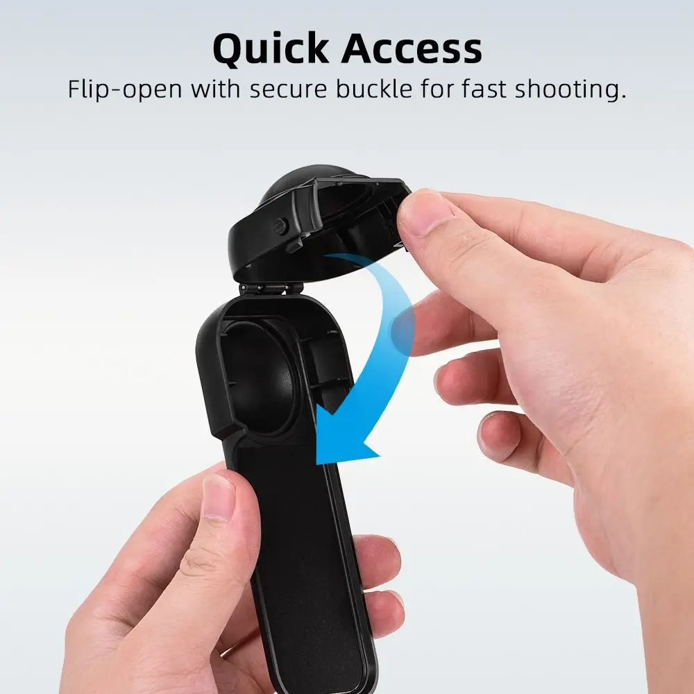 2-IN-1 Lens Cover Anti-Scratch Shockproof Screen Protective Cover Flip Cover Dustproof Screen Protector for Insta360 X5