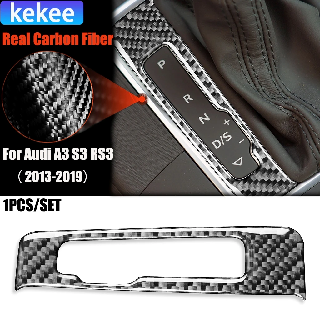 

Carbon Fiber Car Accessories Automatic Gear Insert Modified Interior Trim Cover Soft Sticker For Audi A3 S3 RS3 8V 2013-2019
