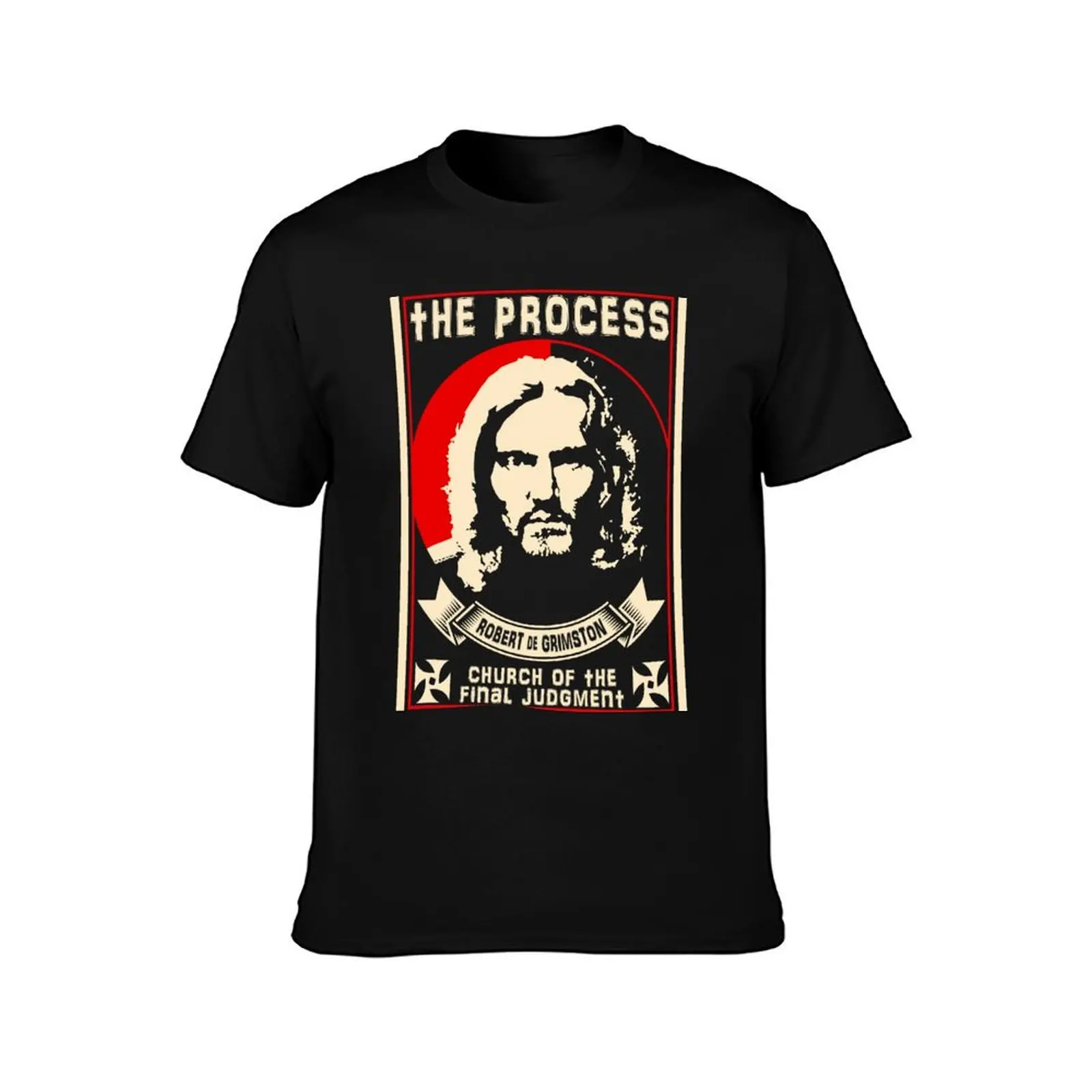 Robert De Grimston Process Church Design T-Shirt Summer Casual Cotton Tee Oversized Streetwear Tops Vintage Graphic Print