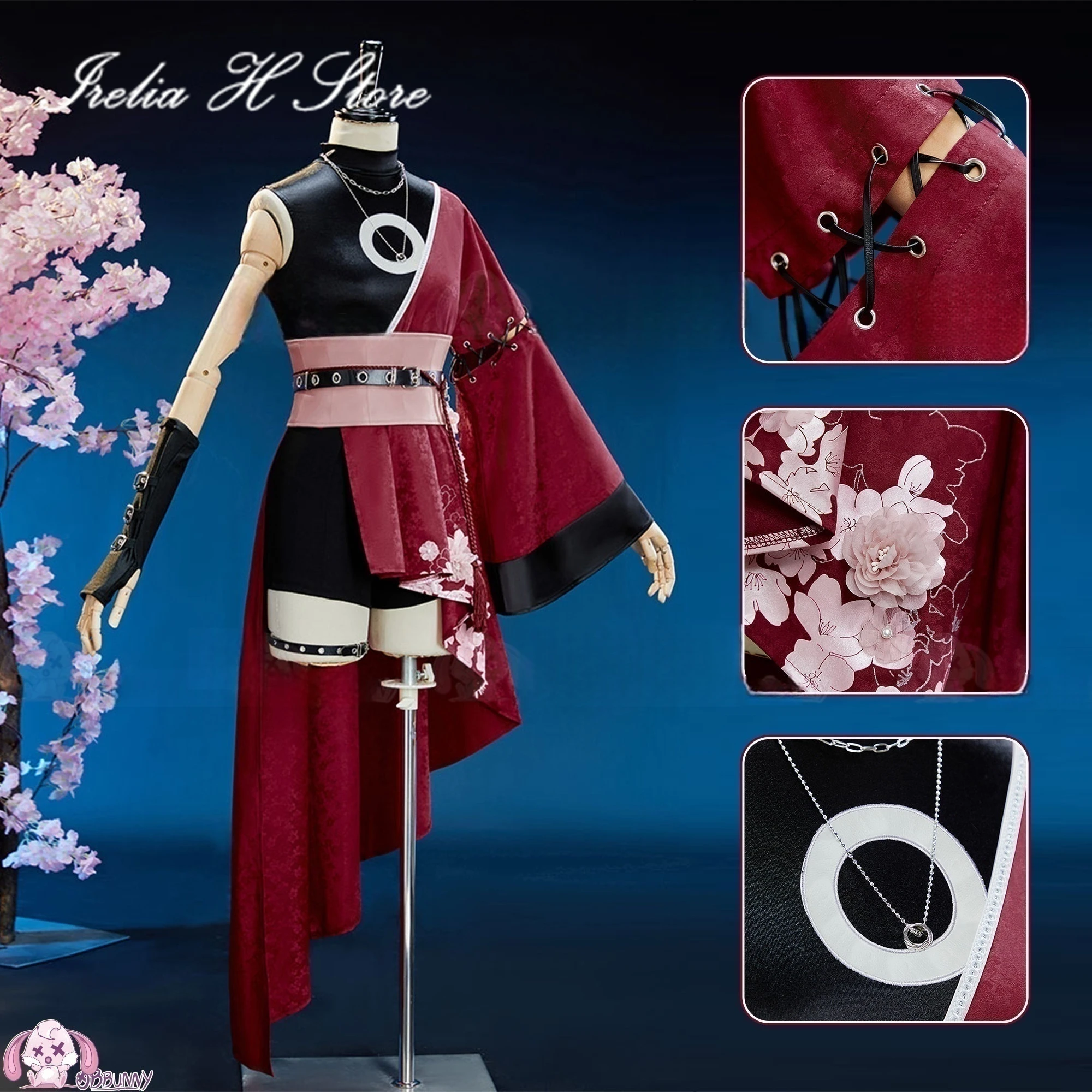 

Irelia H Anime Haruno Sakura Cosplay Costume Haruno Sakura sexy Jumpsuit Hallowen Cosplays for women