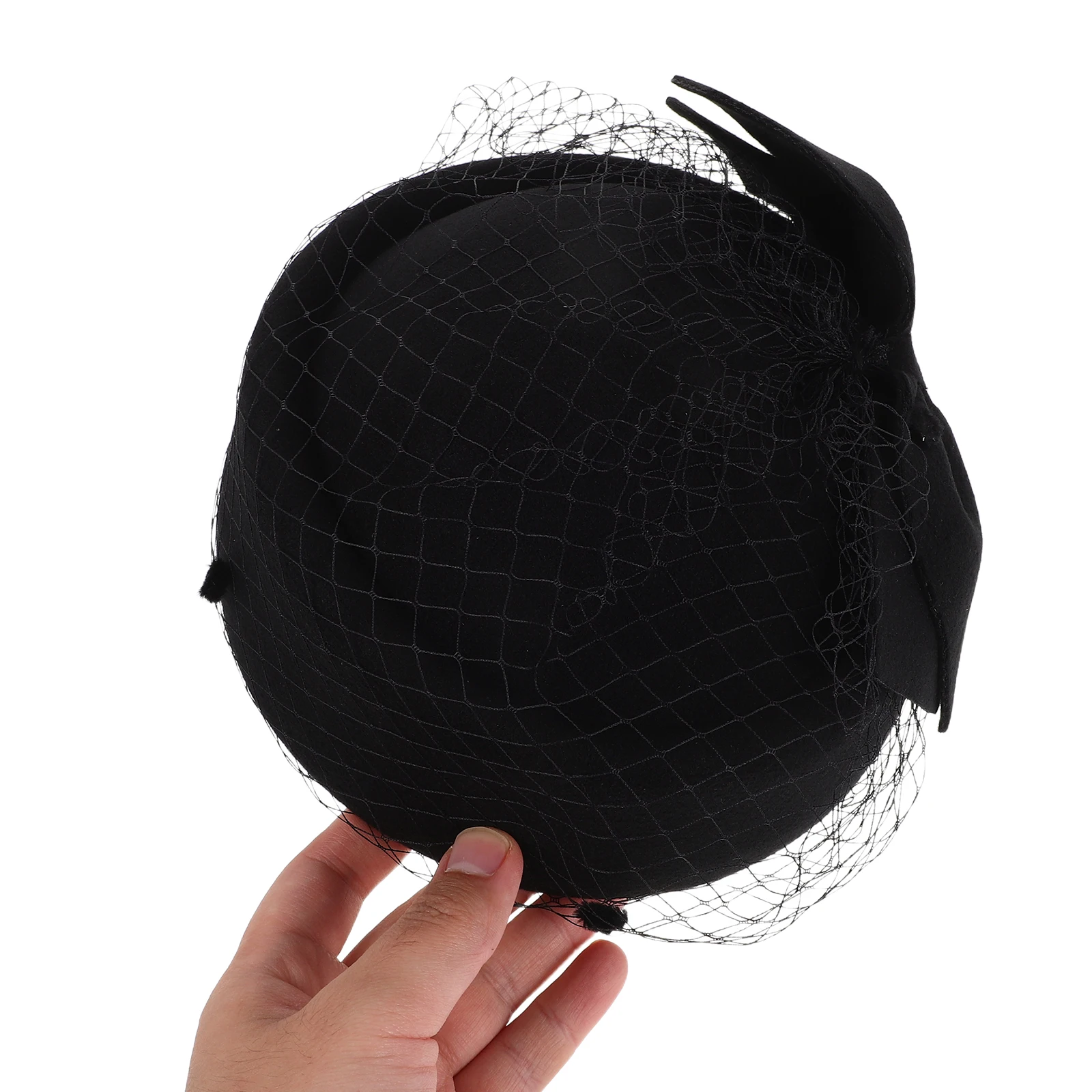 

British Style Lace Hat Dressy Hats for Women Beret Fashion Ladies Black Vintage