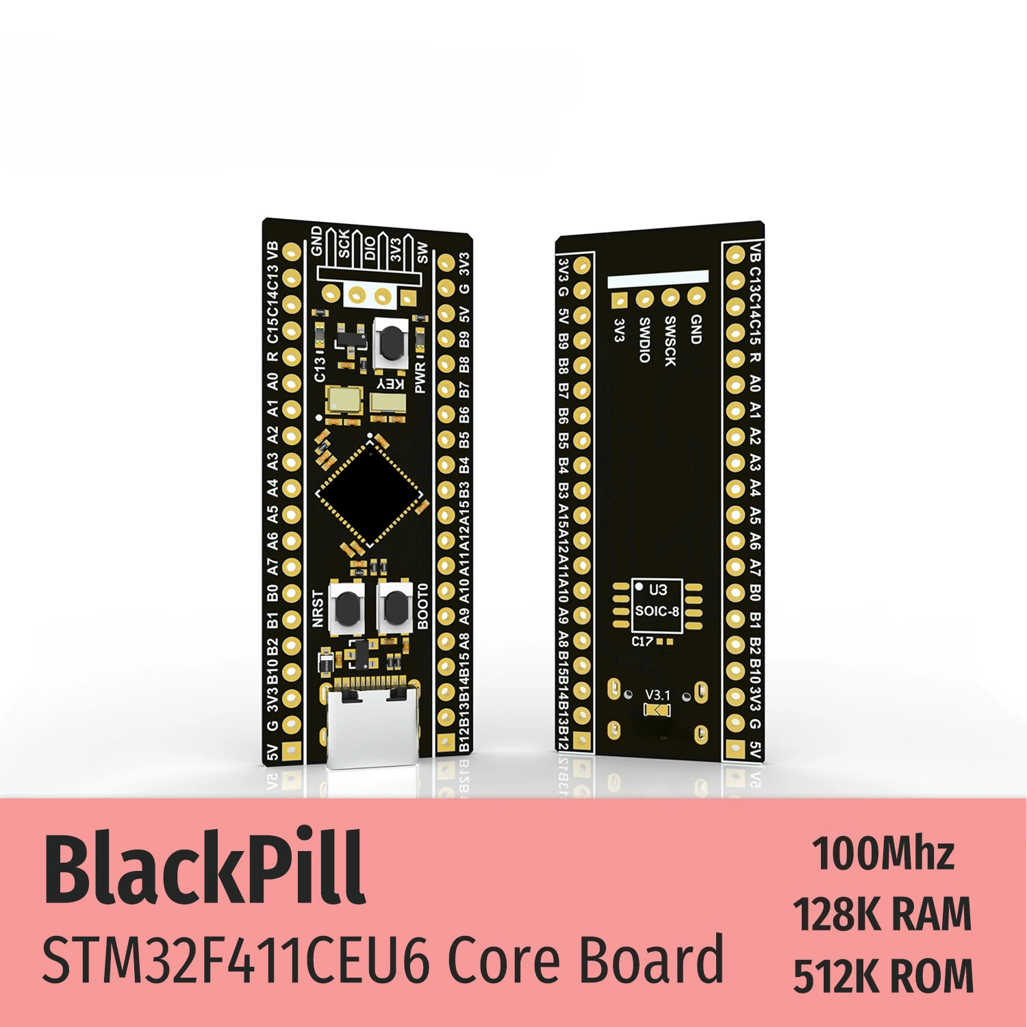 STM32F411CEU6 STM32F4 Core Board Development Board Small System Board MicroPython