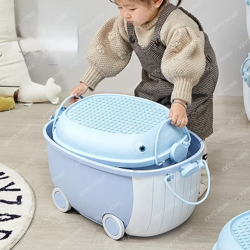 Home Creative Dolphin Storage Boxes Cartoon Toy Organizer Box Snacks Baby Clothes Large Capacity Box Storage Plastic