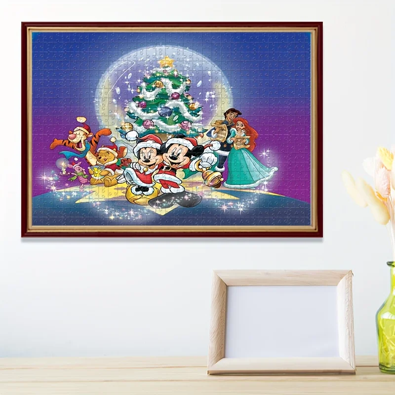 1000 piezas Mickey y Minnie Mouse, Pato Donald, Goofy, Plutón, Rompecabezas oficial de fiesta de cumpleaños y Navidad de Cenicienta - Plantillas grandes