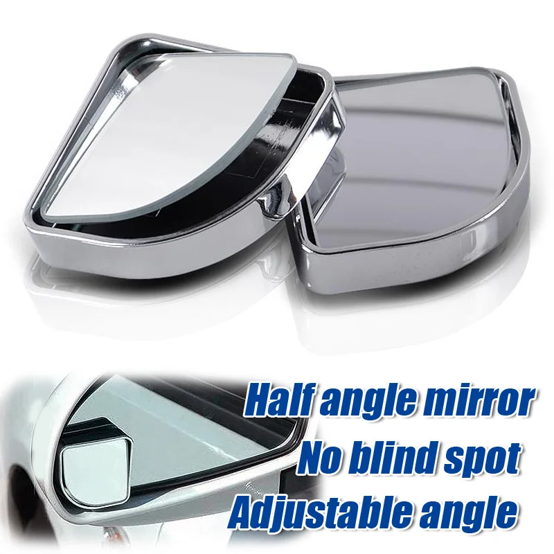 2pcs Car 360 Degree Half Angle Blind Spot Mirror Auto Accessories Adjustable Wide Angle Blindspot Rearview Parking Mirror