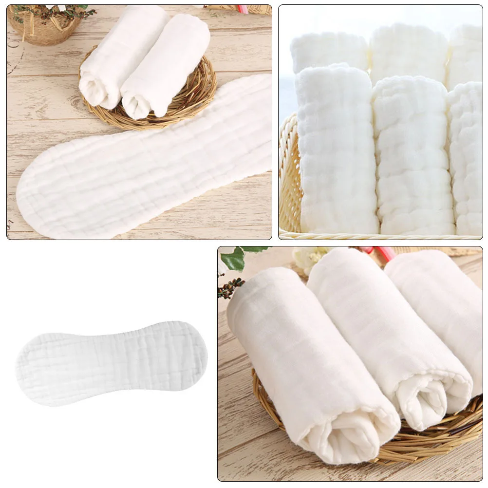 12 pz Fodere Per Pannolini Per Bambini Garza Lavabile Morbida Mussola Asciugamani Pannolini di Stoffa Neonato Bambino Riutilizzabile Pannolini Pad Mussola Asciugamano Per Bambini