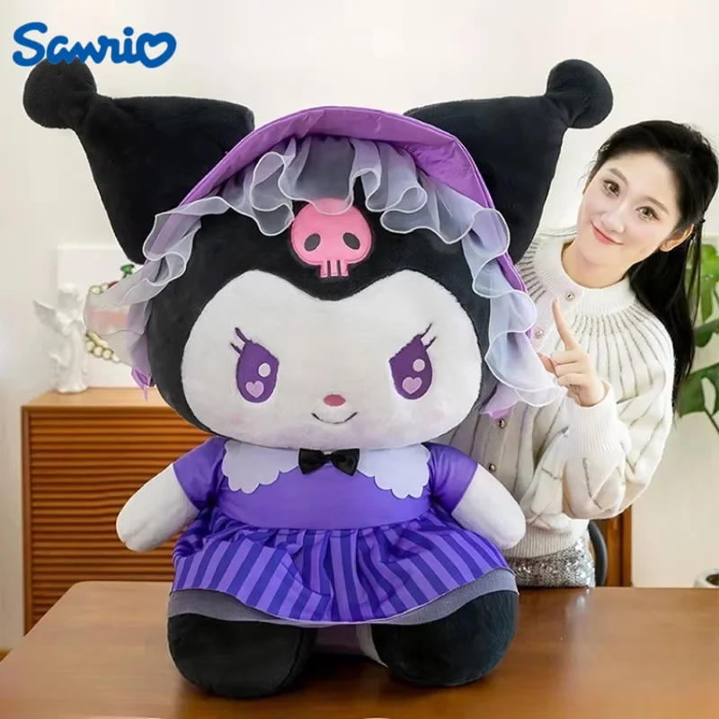 

100CM Big Size Sanrio Kawaii Lolita Kuromi My Melody Plushies Cartoon Anime Ornament Comfortable Soft Doll Children's Toys Gift