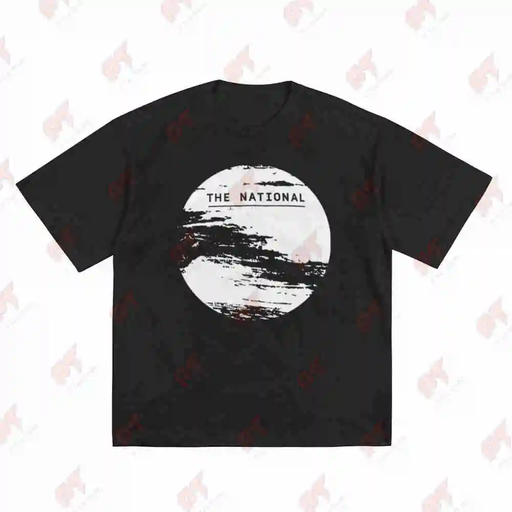 The National Band Tour Black Fader Short Sleeve Tee 100% Cotton T-Shirt