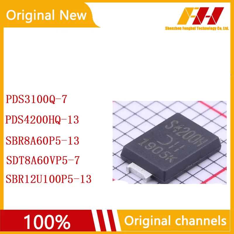 

10 PCS/LOT 100% nuovo e originale PDI5 PDS3100Q-7 PDS4200HQ-13 SBR8A60P5-13 SDT8A60VP5-7 SBR12U100P5-13