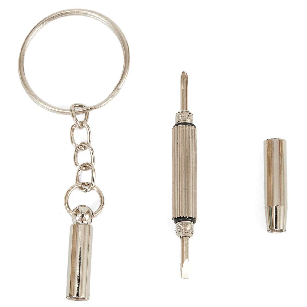 Multifunctional Mini 3in1 Precision Repair Screwdriver Glasses Phone Watch Screw Repair Tool Keyring Keychain