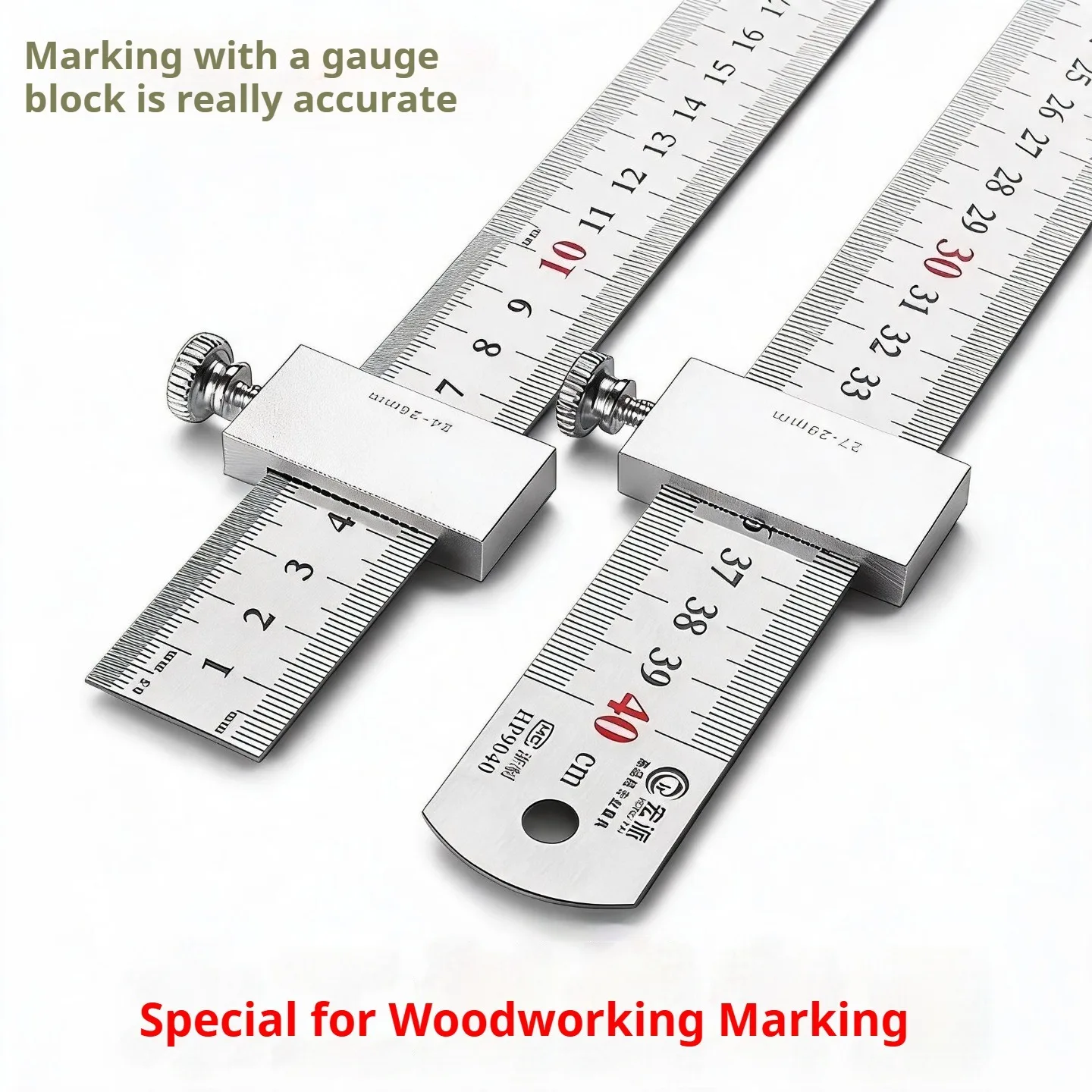 15-40cm Steel Ruler Matching Position Stopper Adjustable Stainless  Locator Accurate Marking Measuring Gadget Woodworking Jobs