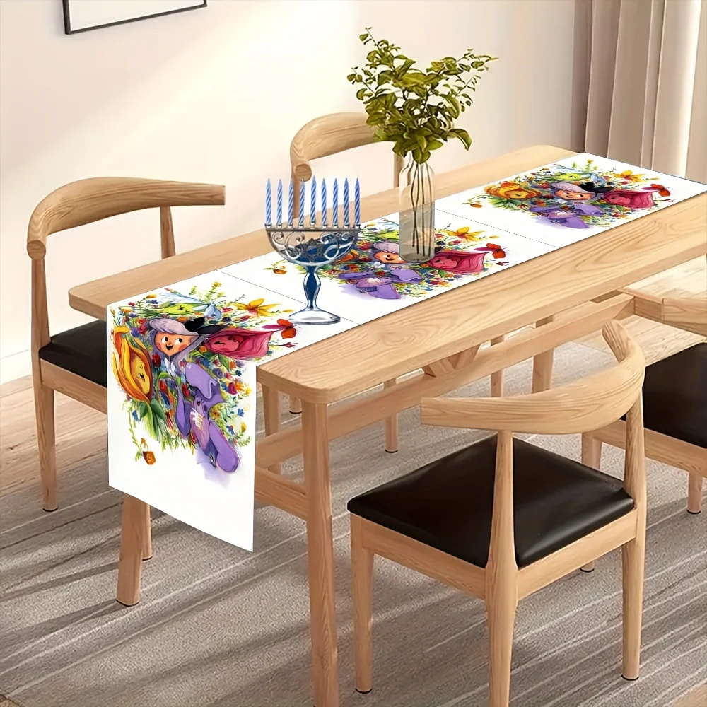 1 Piece Disney Alice Design Table Runner - Suitable for Weddings, Table Decoration, Room Decoration, Graduation Gifts