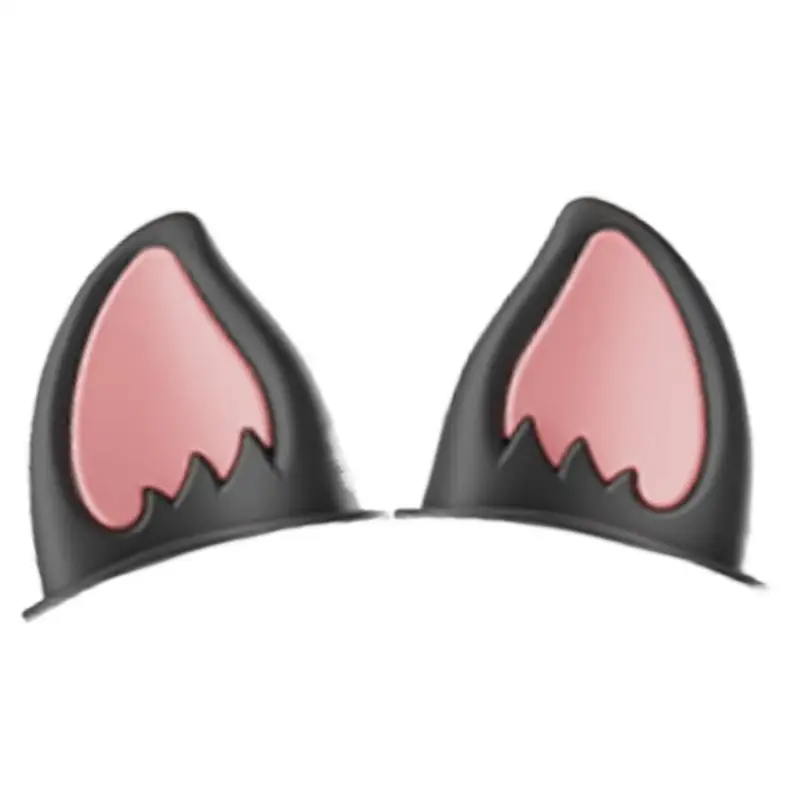 For  Scooter Cat Ears For Hats 1 Pair Creative Cat Ears Hard Hat Sticker Peel & Stick Kitten Ear Accessory Adhesive Ski Hat