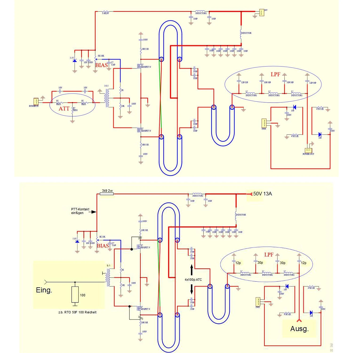 88-180Mhz 500W RF POWER Amplifier Mrf300 LDMOS Diy Kit ( NO MOS Tube) Linear Amplifier VHF CW SSB FT8 RTTY EME FM Ham Radio