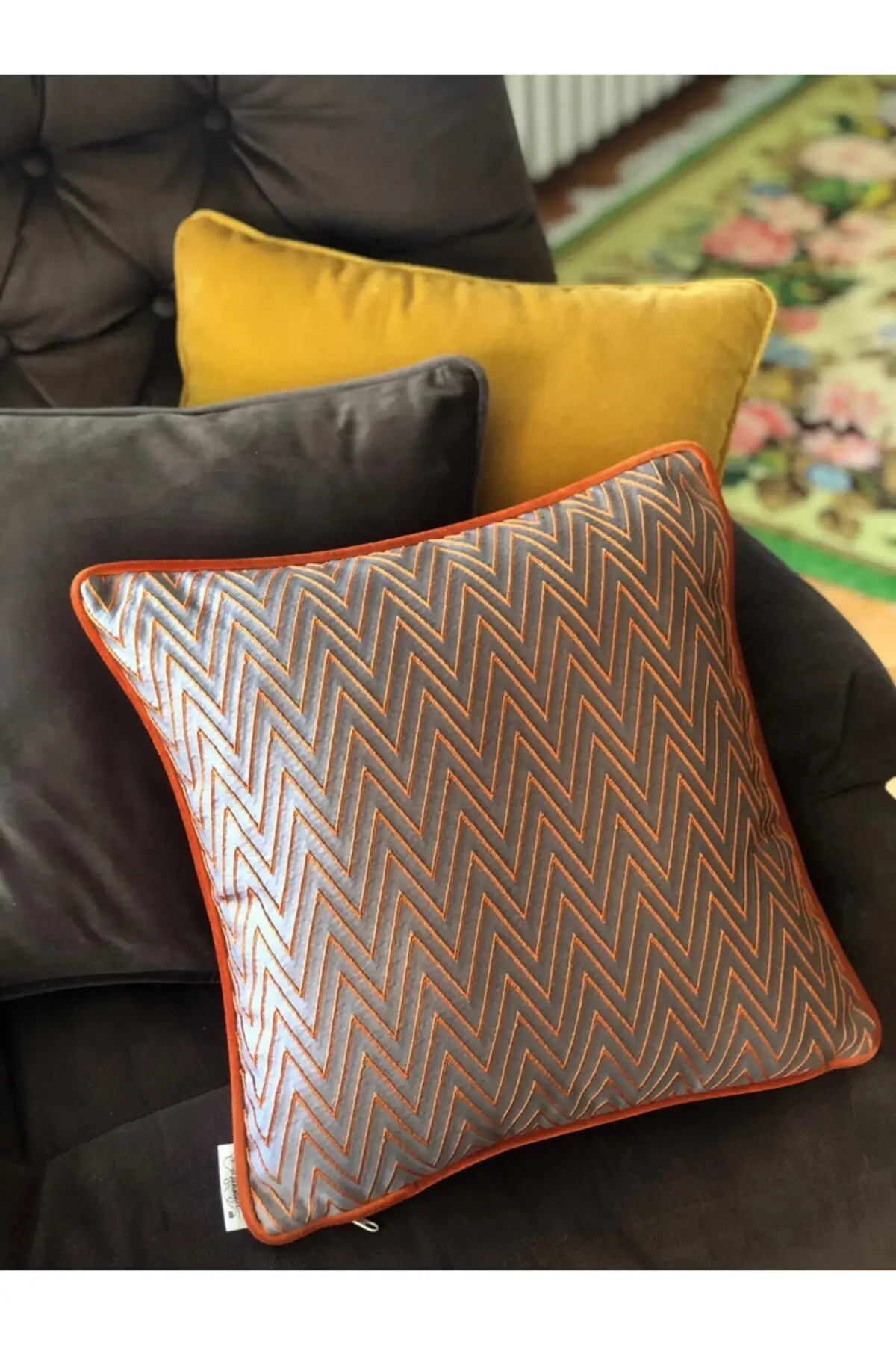 Satin Zigzag Pillow Cover