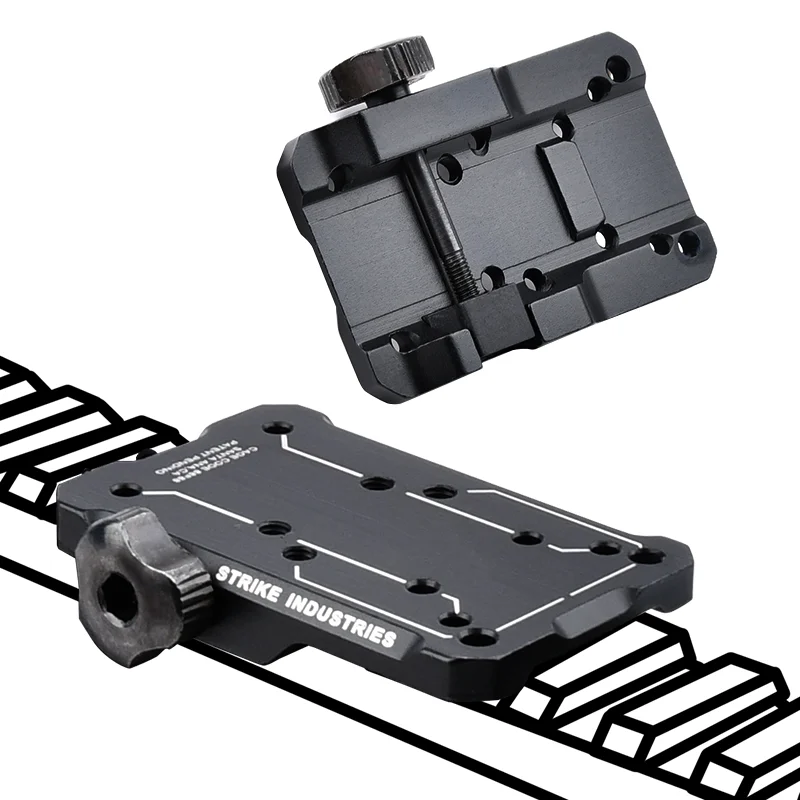 Tactical Red Dot RMR Scope Base Metal Mount Equipment Bottom Fixed Bracket Hunting Accessories For Weaver 20mm Picatinny Rail view 3