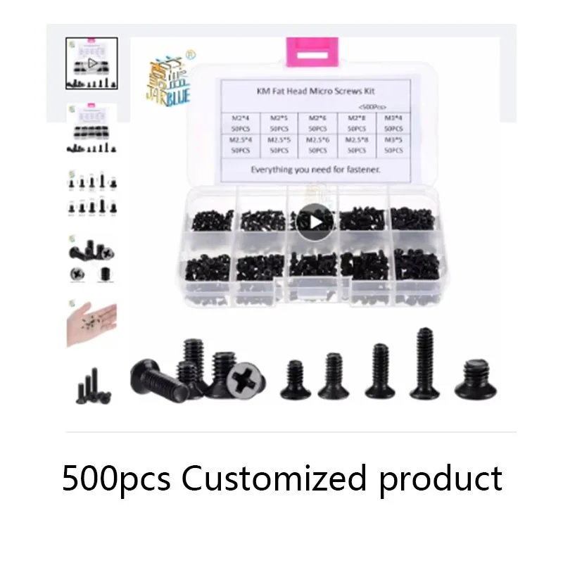kit-di-viti-a-croce-con-testa-nera-da-500-pezzi-21-set--i-prodotti-personalizzati-non-sono-reso-o-sostituibili