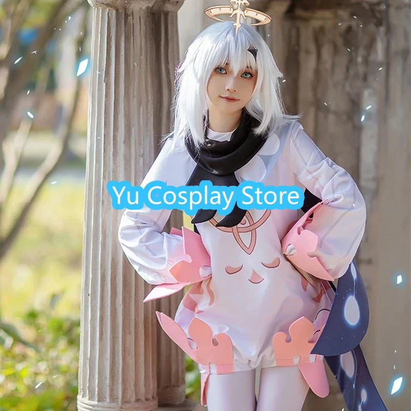 

Game Genshin Impact NPC Traveler Paimon Cosplay Costume Anime Fancy Outfits Adult Jumpsuit Halloween Carnival Uniforms