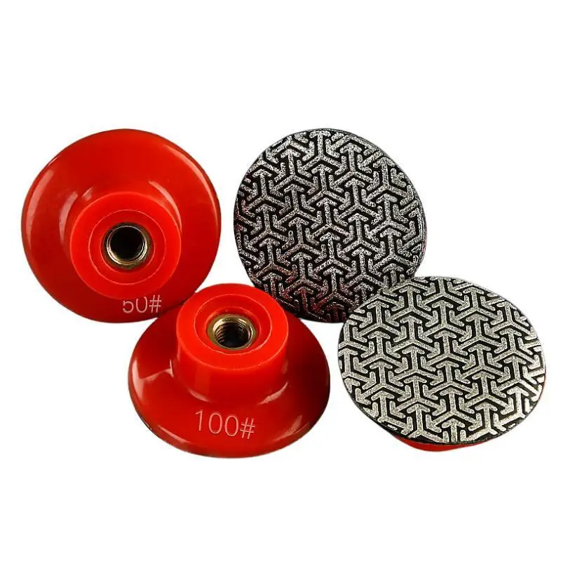 

4pcs/set 2 Inch 50mm Electroplated Diamond Polishing Pads Fast Removal Tile Glass Concrete Stone Sanding Disk Metal Polishing